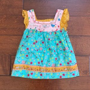 Matilda Jane chickens top Sz 4 - like new
